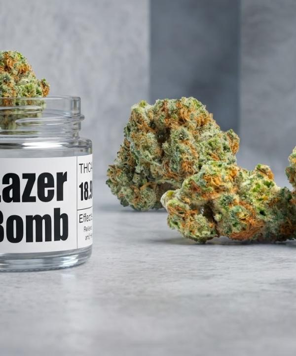 Premium Lazer Bomb THCA Flower in Raleigh NC - Green Leaf Botanicals 919 - High Potency Hybrid Hemp Buds